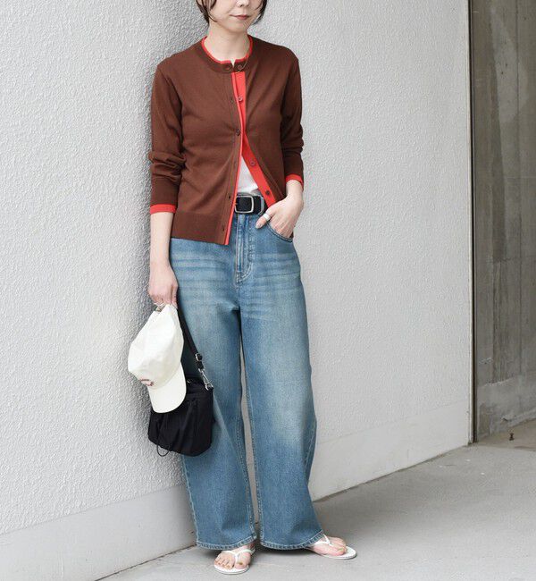 SHIPS Colors 「《予約》SHIPS Colors:〈手洗い可能〉配色 ニット クルーネック カーディガン◆」|カーディガン|