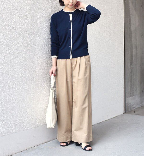 SHIPS Colors 「《予約》SHIPS Colors:〈手洗い可能〉配色 ニット クルーネック カーディガン◆」|カーディガン|