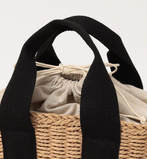 quaranciel「quaranciel: バイカラー テープハンドル ペーパー トート バッグ」|トートバッグ|