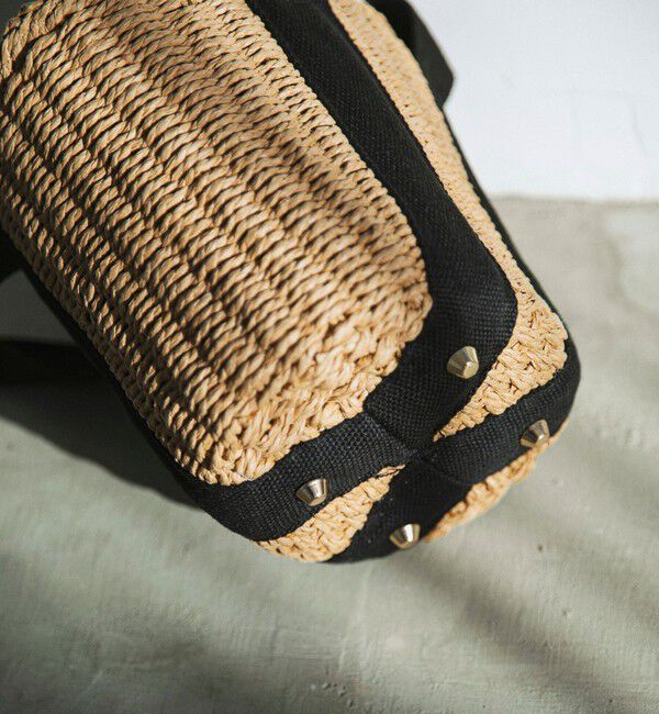 quaranciel「quaranciel: バイカラー テープハンドル ペーパー トート バッグ」|トートバッグ|