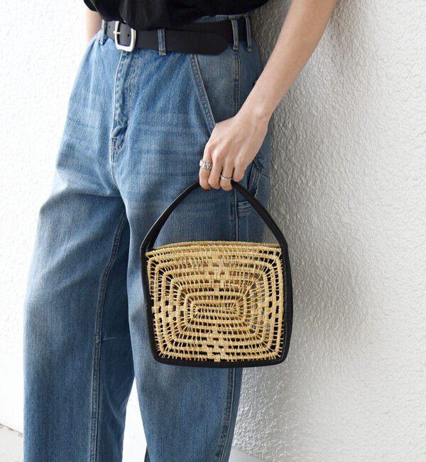 SHIPS any「《予約》TARANGO: スクエア ミニ カゴ バッグ」|かごバッグ|