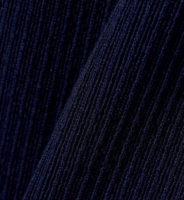 quaranciel「《予約》quaranciel:〈洗濯機可能〉オフショルダー ハーフスリーブ リブ ニット」|ニット・セーター|