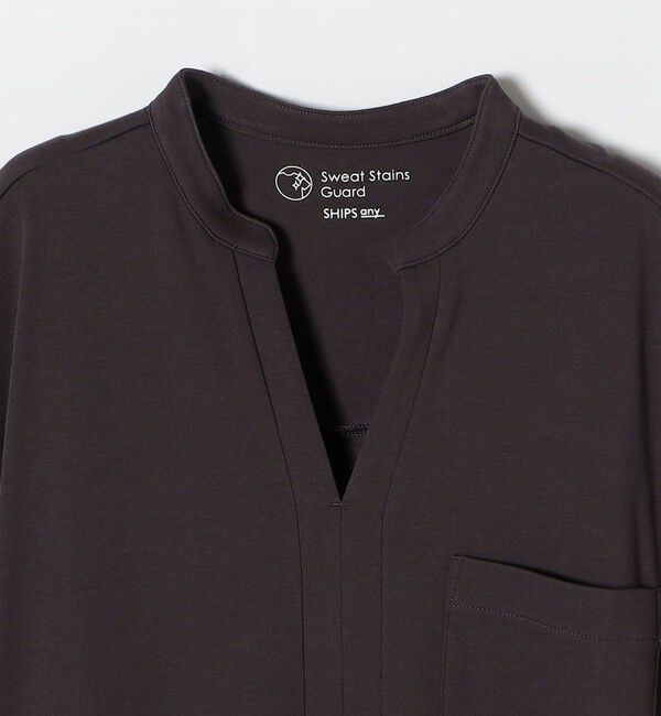 SHIPS any「《予約》SHIPS any:〈接触冷感/汗染み防止加工/洗濯機可能〉スキッパー Aライン ワンピース」|ワンピース|