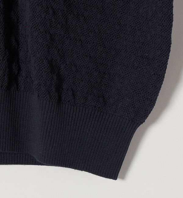 quaranciel「《予約》quaranciel:〈手洗い可能〉透かし編み ポロ ニット プルオーバー」|ニット・セーター|