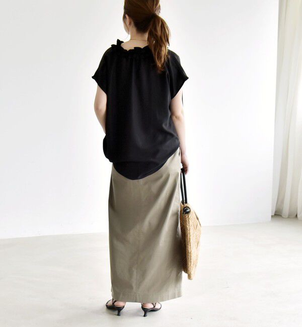 quaranciel「《予約》quaranciel:〈洗濯機可能〉フロントボタン Iライン タイト スカート」|スカート|