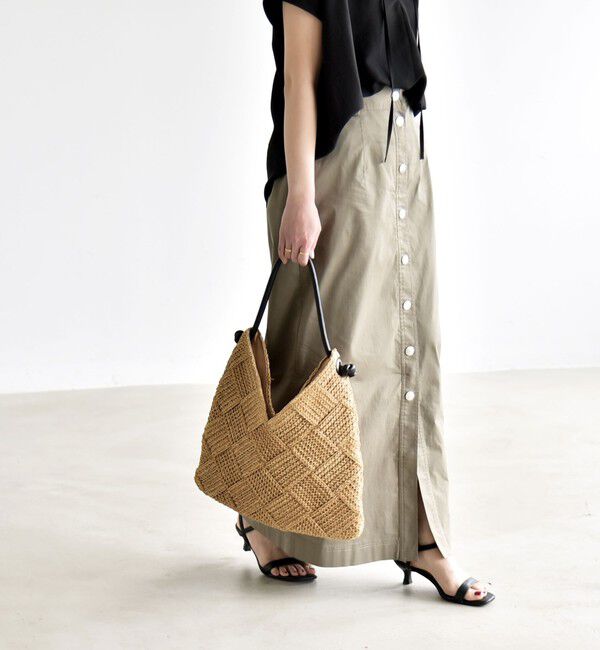 quaranciel「《予約》quaranciel:〈洗濯機可能〉フロントボタン Iライン タイト スカート」|スカート|