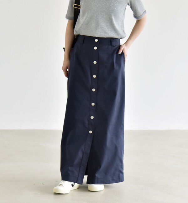 quaranciel「《予約》quaranciel:〈洗濯機可能〉フロントボタン Iライン タイト スカート」|スカート|