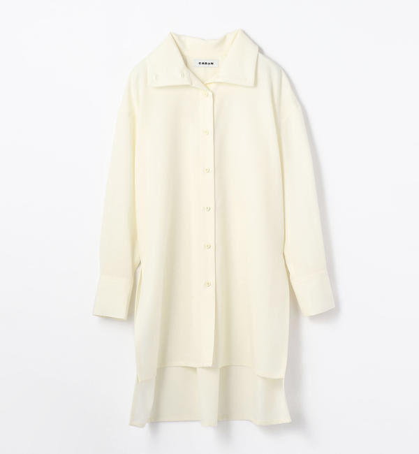 CABaN「 ウールツイル ハイネックロングシャツ」|シャツ・ブラウス|