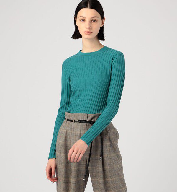 TOMORROWLAND collection「カシミヤシルクリブ クルーネックプルオーバー」|ニット・セーター|