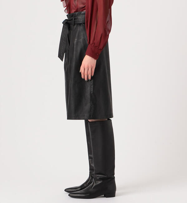 Ballsey「レザーライクウェットクロス ハイウエストハーフパンツ」|その他|