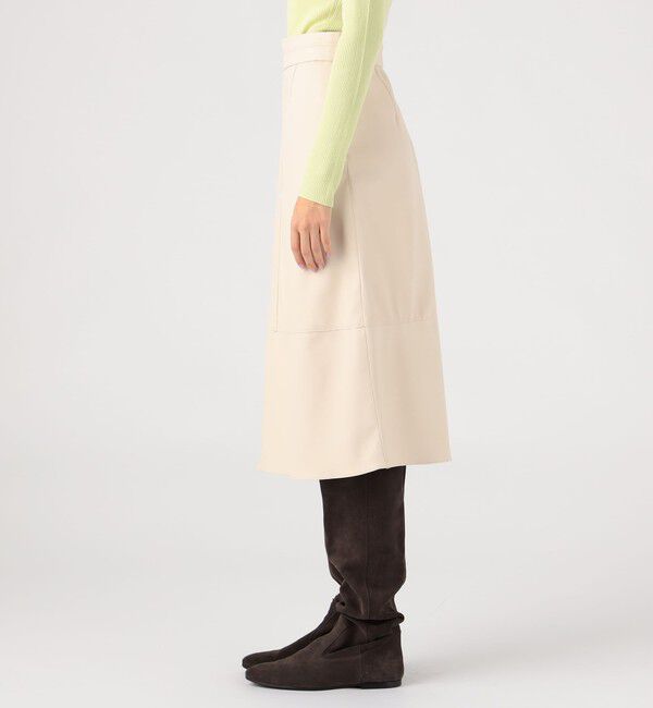 Ballsey「レザーライククロス トラペーズスカート」|台形|