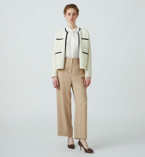 Ballsey「ウールナイロンブークレー フロントオープンカーディガン」|カーディガン|