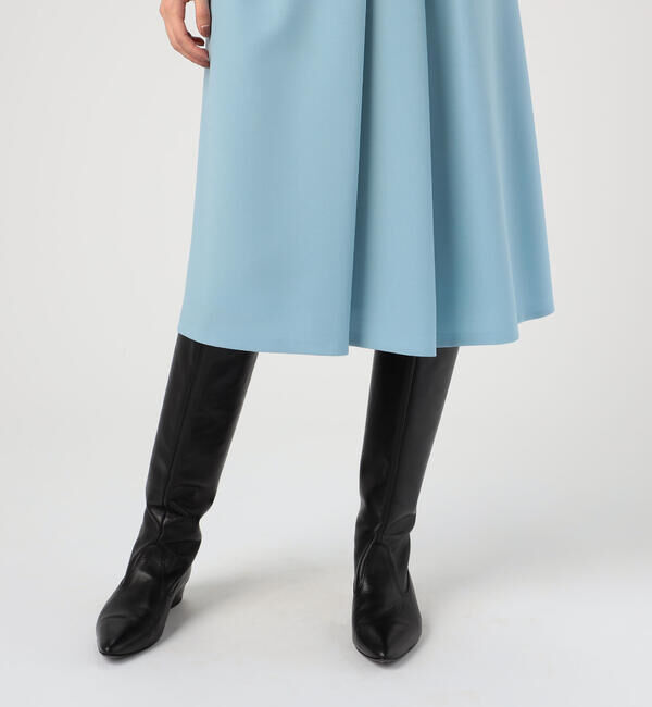 Ballsey「ポリエステルウールツイル アシンメトリータックスカート」|フレア|