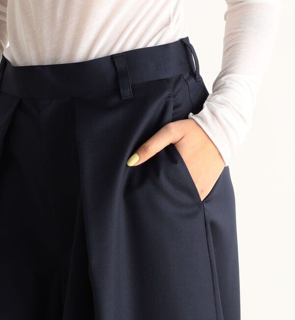 Edition「ゼニア タックワイドハーフパンツ」|キュロット|
