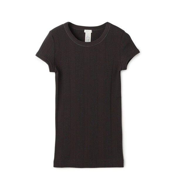 GALERIE VIE「コットンランダムリブ フレンチスリーブプルオーバー」|Tシャツ・カットソー|17 チャコールグレー