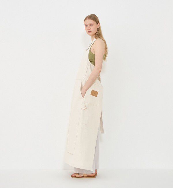 GALERIE VIE「ヘリンボーンクロス エプロンワンピース」|ワンピース|