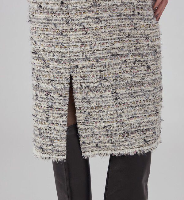 TOMORROWLAND collection「グレブリアンファンシーツイード タイトストレートスカート」|タイト|