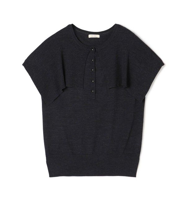 DES PRES「ウーステッドウール ケーププルオーバー」|ニット・セーター|17 チャコールグレー