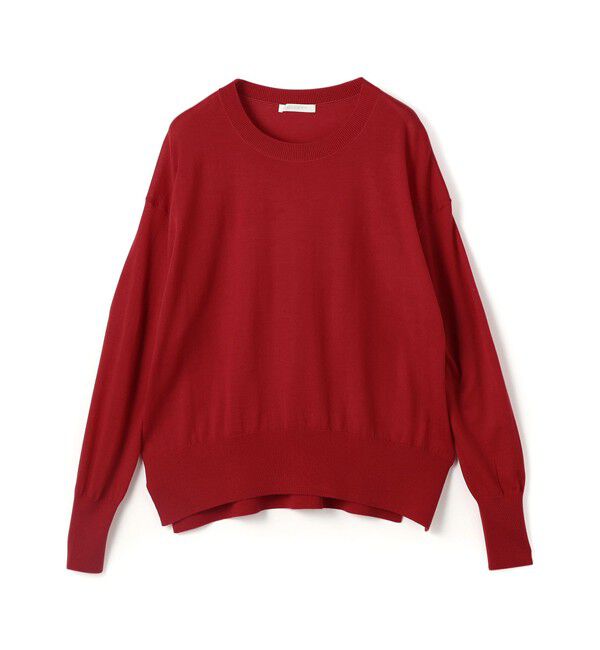 GALERIE VIE「プレーンウール クルーネックプルオーバー」|ニット・セーター|35 レッド