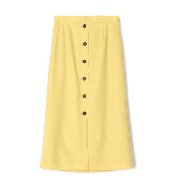 Ballsey「ストレッチボタニー ストレートスカート」|タイト|23 イエロー