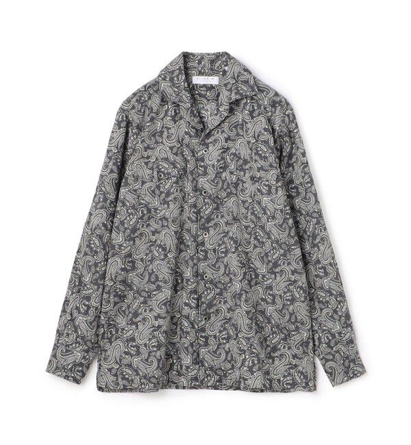TOMORROWLAND MENS「コットンシルク オープンカラー プリントシャツ」|シャツ・ブラウス|18 ブラック系