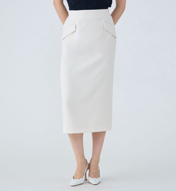 Ballsey「ブライトストレッチ タイトスカート」|タイト|