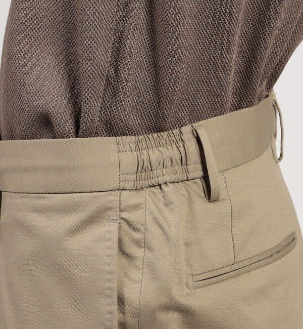 TOMORROWLAND MENS「コットンポリエステル ストレッチツイル 1プリーツイージースラックス」|スラックス|