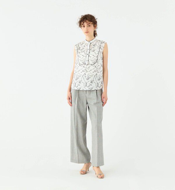 TOMORROWLAND collection「サマーグレンチェック タックワイドパンツ」|その他|