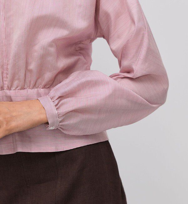 BACCA「ウォッシャーシルク ショートブラウス」|シャツ・ブラウス|