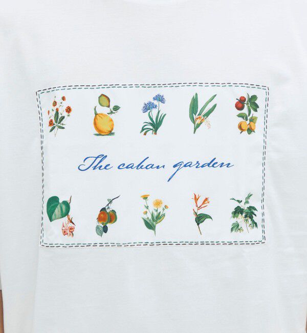 CABaN「CABaN スビンコットン GREEN SHOWERプリントTシャツ」|Tシャツ・カットソー|