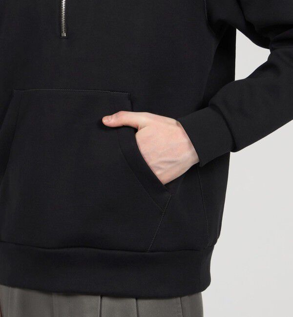 TOMORROWLAND MENS「スビンコットン ダンボール ハーフジップ パーカ」|パーカー|