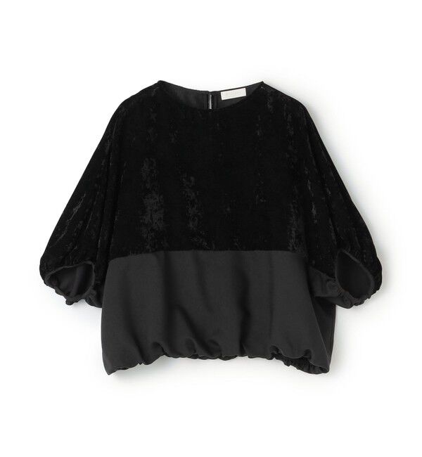 Ballsey「ベルベットコンビ Tブラウス」|シャツ・ブラウス|19 ブラック