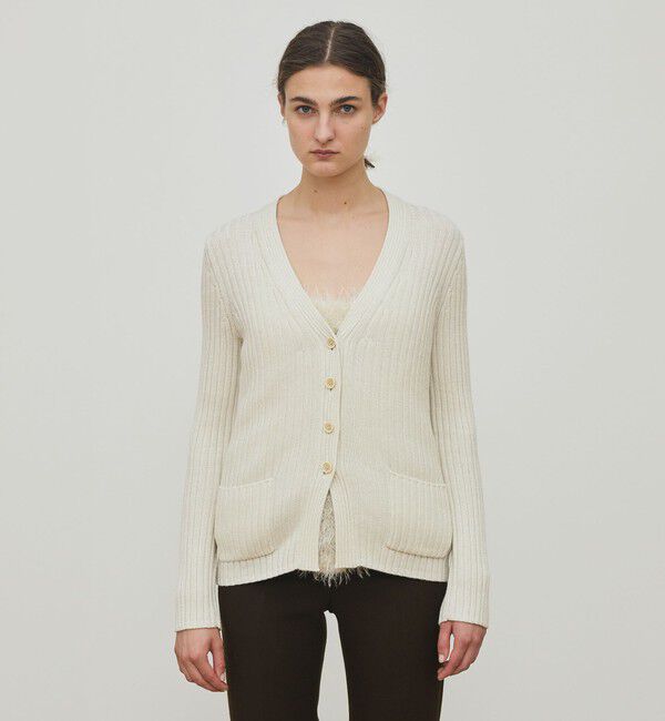 DES PRES「ウールリブ Vネックカーディガン」|カーディガン|