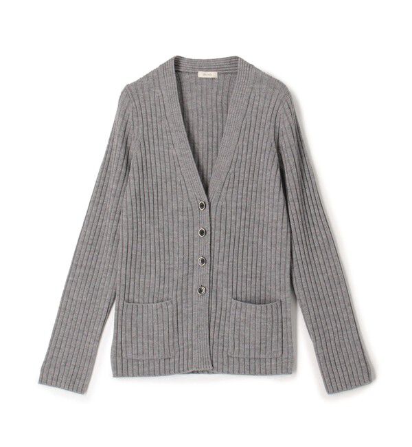 DES PRES「ウールリブ Vネックカーディガン」|カーディガン|13 ライトグレー