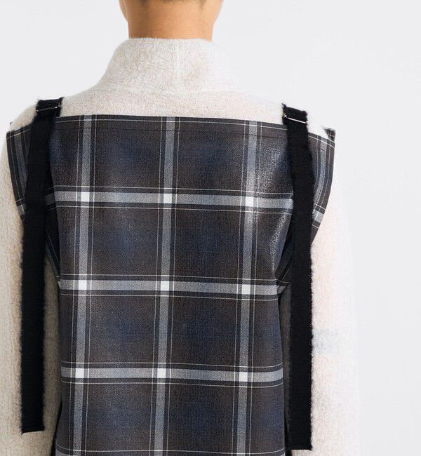 Edition「箔コーティングチェック  ロングワンピース」|ワンピース|