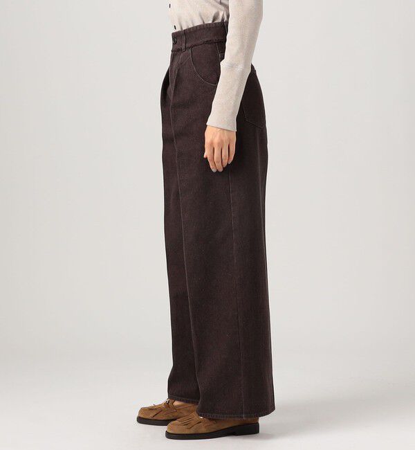MACPHEE「ハードツイストデニム ワイドストレートパンツ」|デニム|