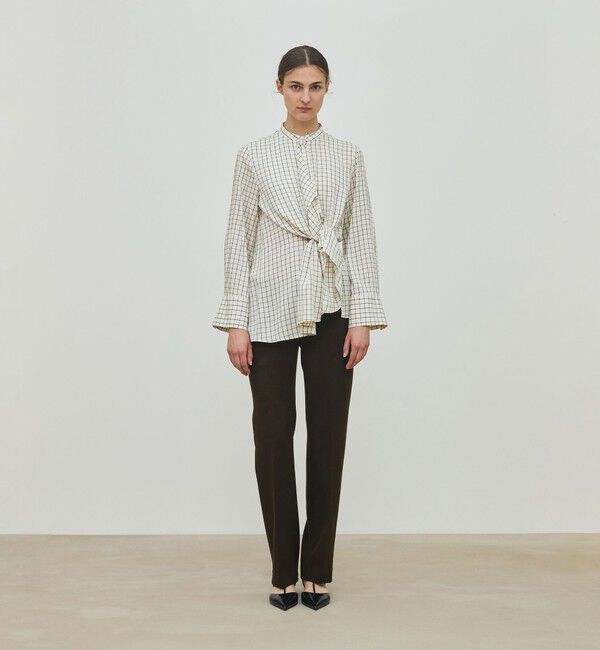 DES PRES「ナチュラルストレッチウール スリムパンツ」|スラックス|