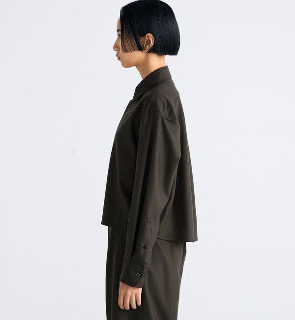 Edition「ウールメルトンポプリン クロップドシャツ」|シャツ・ブラウス|