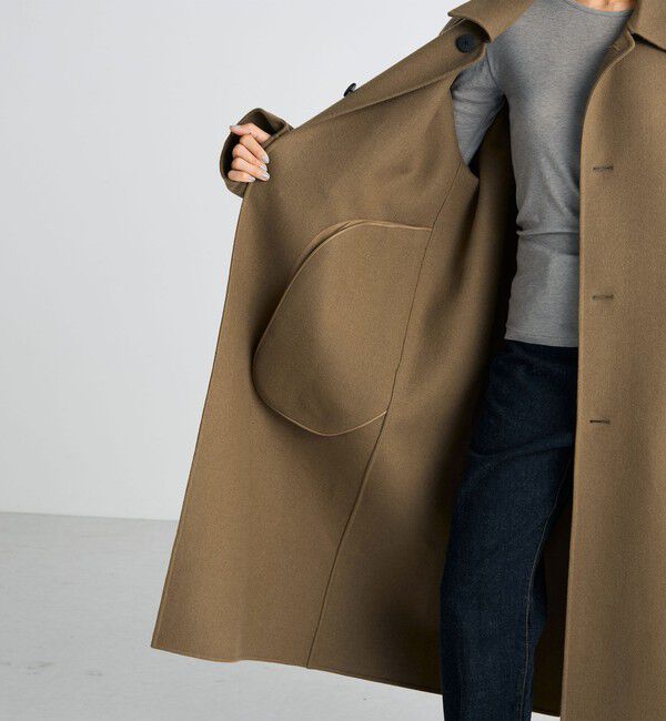 Edition「ウールカシミヤ ダブルフェイス ロングコート」|ステンカラーコート|