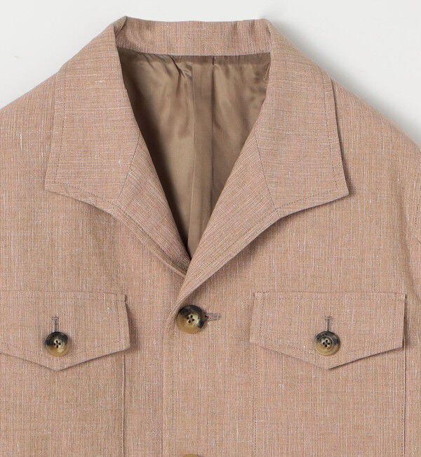 CABaN「コットンリネンスラブ 4ポケットカバーオールジャケット」|テーラードジャケット|