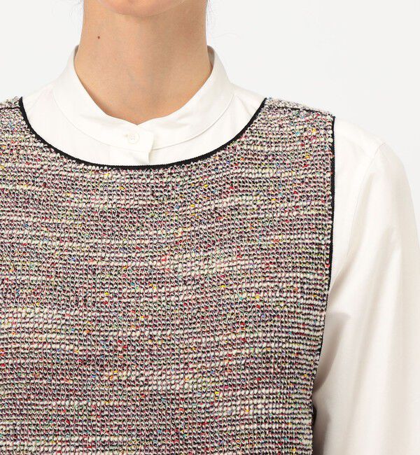 TOMORROWLAND collection「ファンシーニット フロンタブルドレス」|ジャンパースカート|