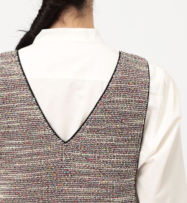 TOMORROWLAND collection「ファンシーニット フロンタブルドレス」|ジャンパースカート|