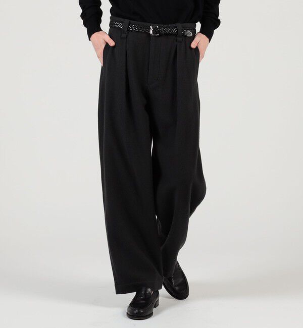 TOMORROWLAND MENS「ウールナイロンビーバー 1プリーツカーブパンツ」|その他|