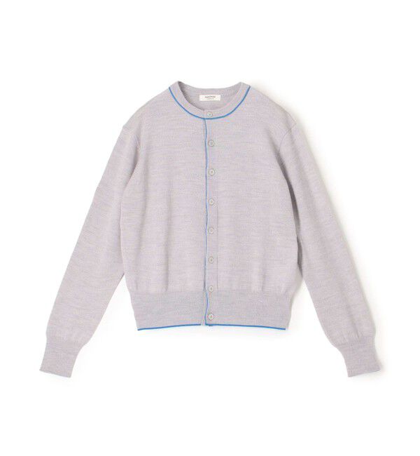 MACPHEE「プレーンウール クルーネックカーディガン」|カーディガン|14 グレー系