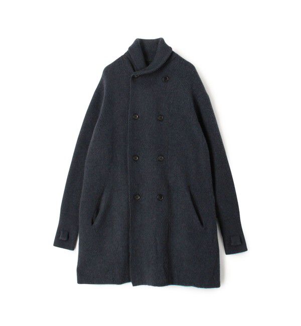 TOMORROWLAND MENS「ウールカシミヤシルク ダブルブレステッド ニットコート」|ニット・セーター|68 ダークブルー