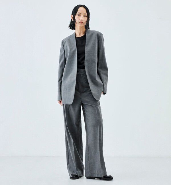 Edition「Super140&rsquo;sトロピカルウール ノーカラージャケット」|ノーカラージャケット|