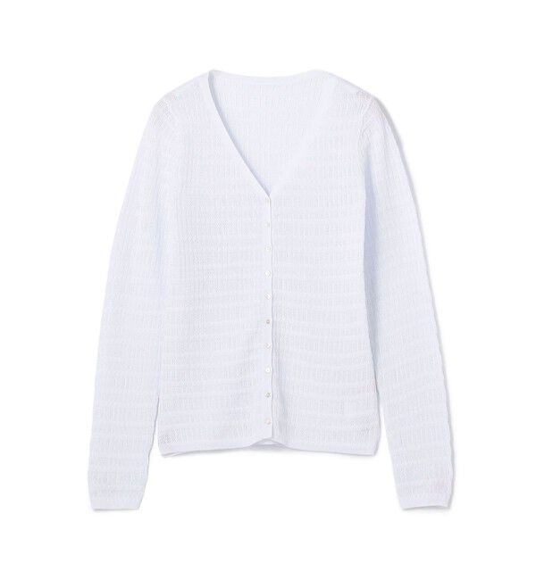 DES PRES「コットンポリエステルアセテートリブ Vネックカーディガン」|カーディガン|13 ライトグレー