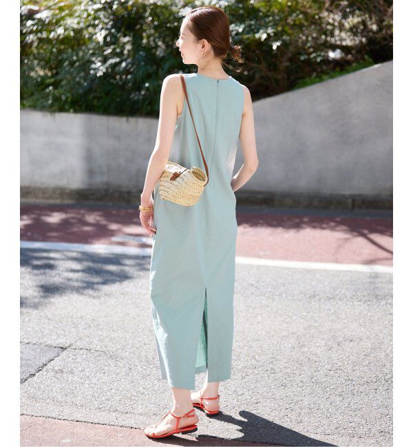 SLOBE IENA「リネンレーヨンノースリーブナローワンピース」|ワンピース|