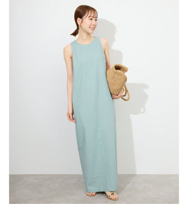 SLOBE IENA「リネンレーヨンノースリーブナローワンピース」|ワンピース|