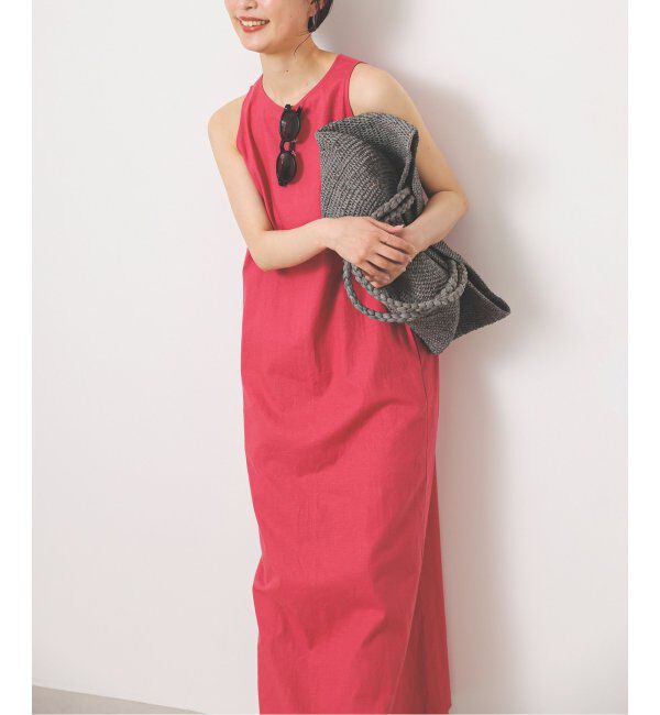 SLOBE IENA「リネンレーヨンノースリーブナローワンピース」|ワンピース|